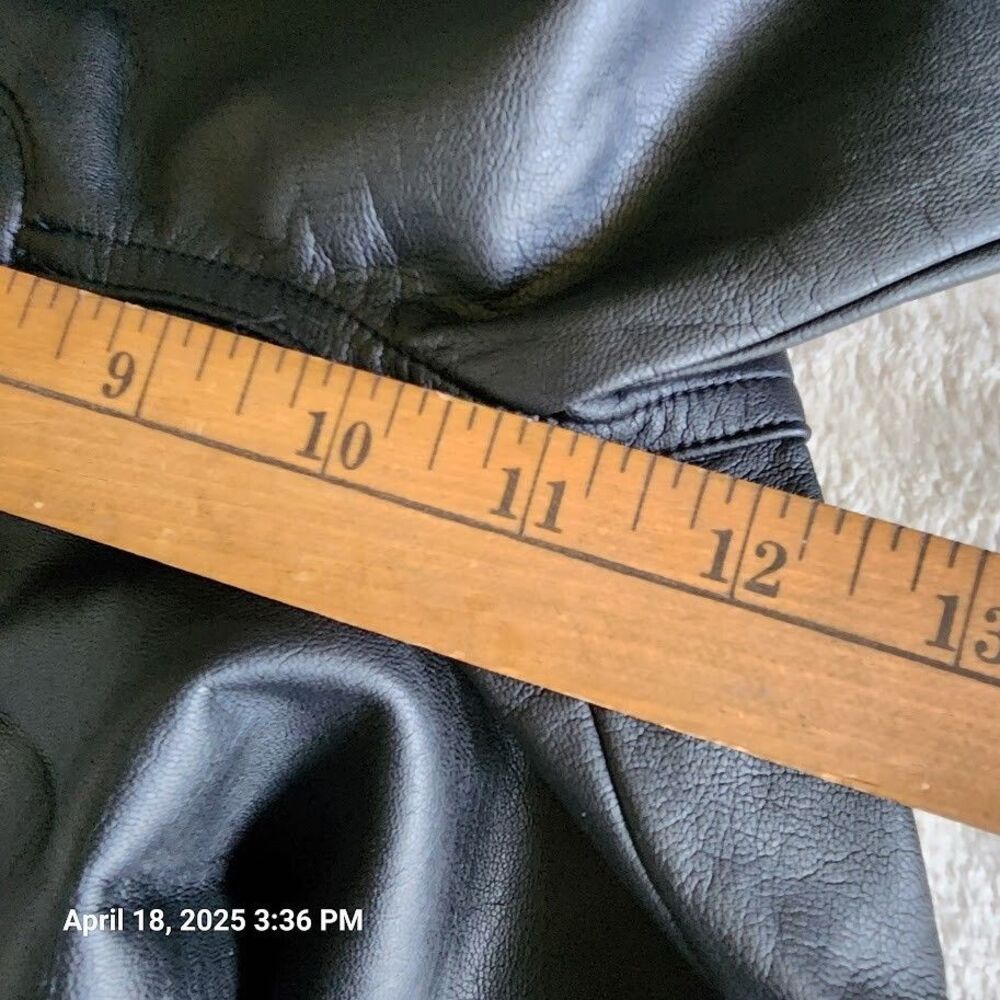 Halogen Women's 10 High Waisted 5 Pocket Straight Leg Vegan Leather Pants Black - Picture 9 of 10
